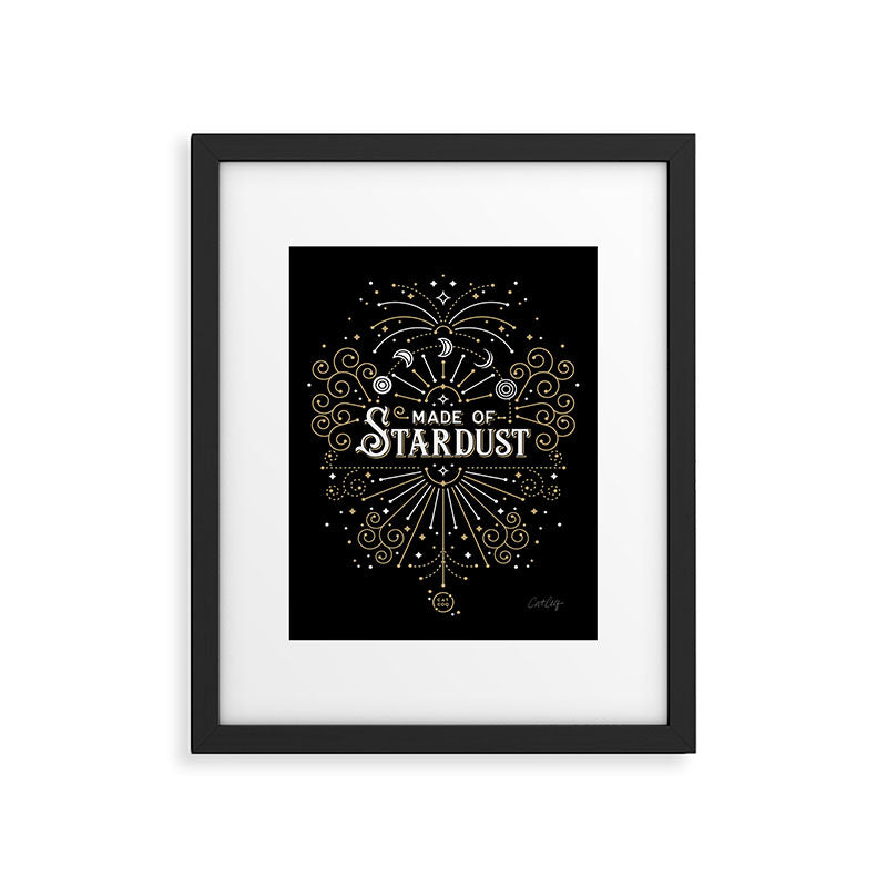 Made of Stardust - Black & Gold Palette Framed Art Print Gallery Image 5
