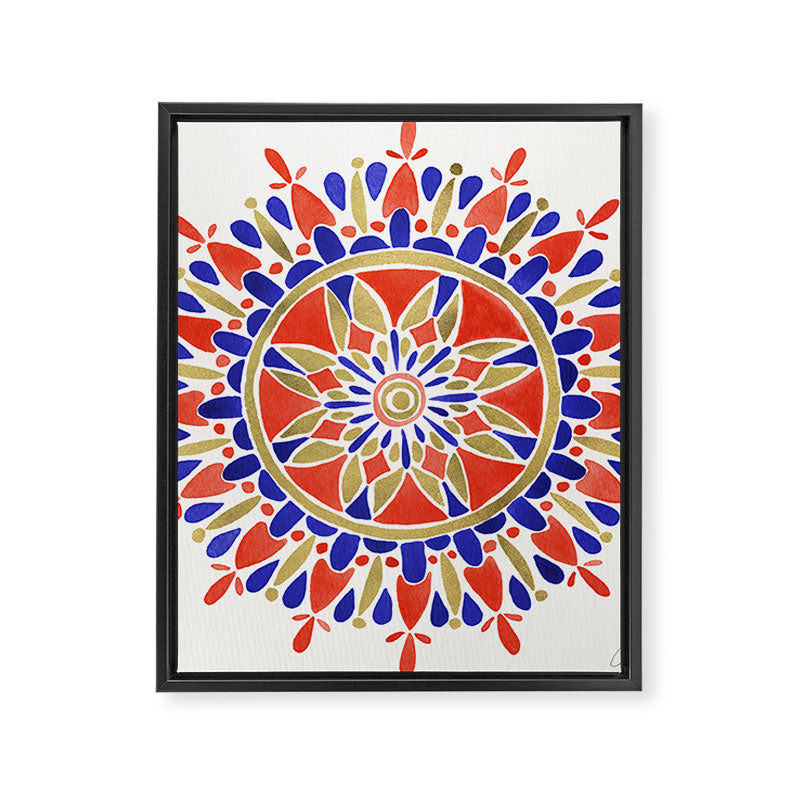 Mandala - America Palette Framed Canvas Print Gallery Image 8