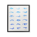 Mascara Envy - Blue OmbrÃ© Palette Framed Canvas Print Gallery Image 8