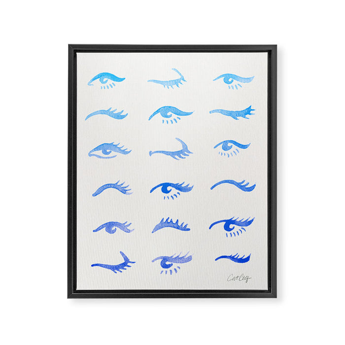 Mascara Envy - Blue OmbrÃ© Palette Framed Canvas Print Gallery Image 1