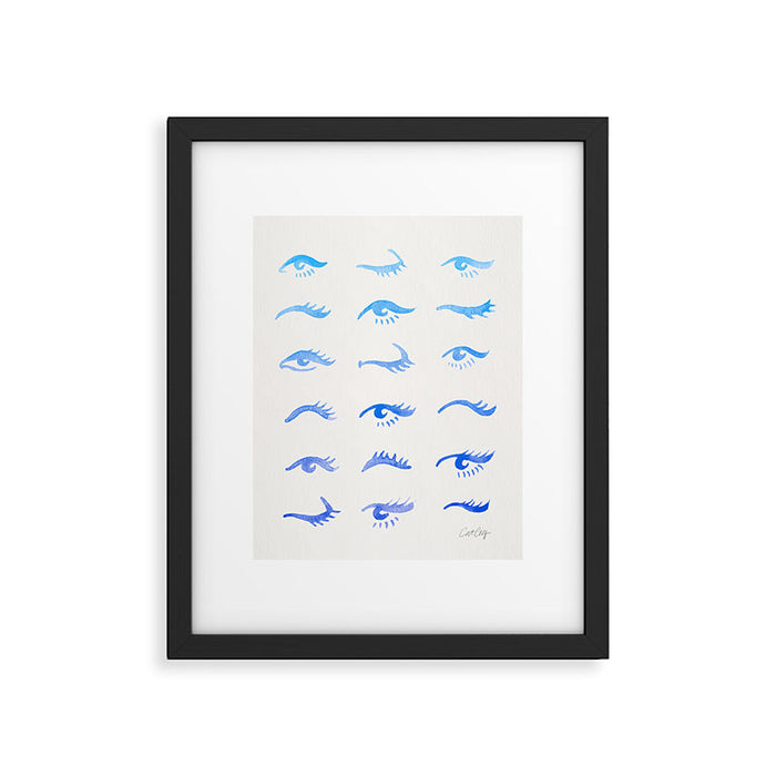 Mascara Envy - Blue OmbrÃ© Palette Framed Art Print Gallery Image 1