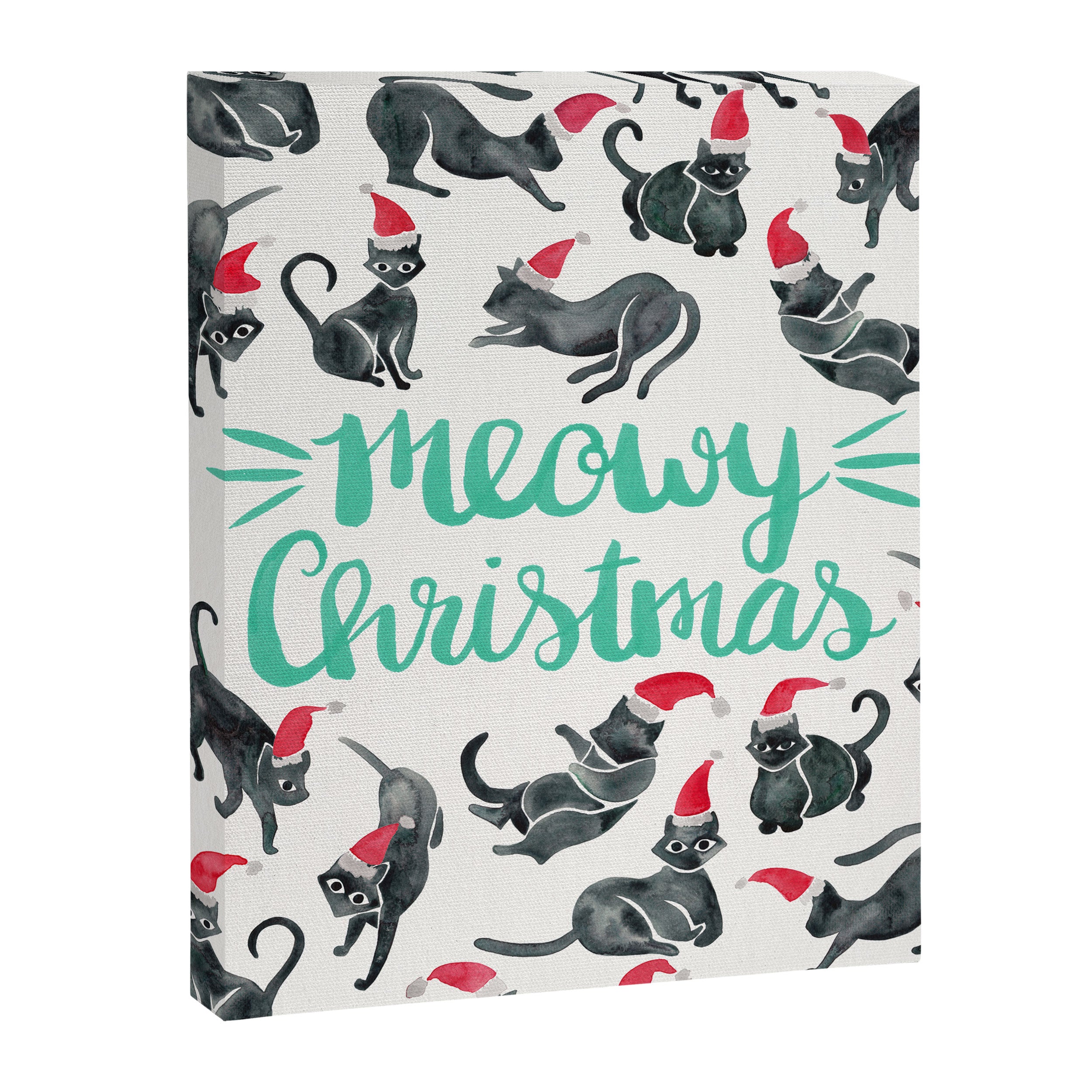Meowy Christmas - Mint Type Canvas Print Gallery Image 8