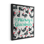 Meowy Christmas - Mint Type Framed Canvas Print Gallery Image 2
