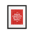 Merry Christmas, Ya Filthy Animal - Red Framed Art Print Gallery Image 6