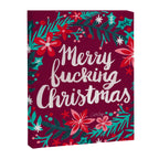 Merry F*cking Christmas - Maroon Canvas Print Gallery Image 6