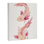 Mexican Axolotls Watercolor Canvas Print Gallery Image 8