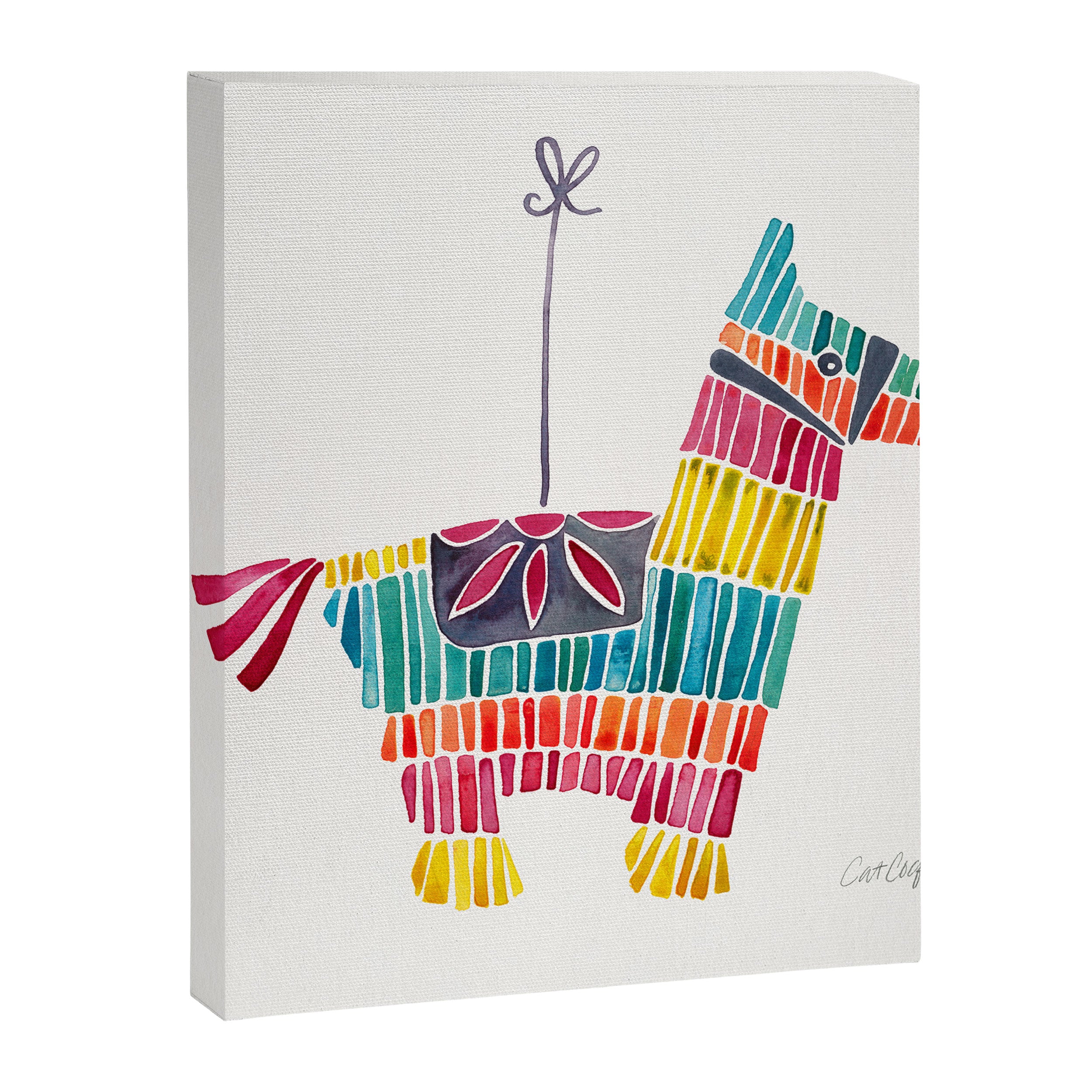 Mexican Donkey PinÌata â CMYK Palette Canvas Print Gallery Image 8