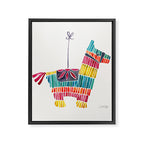 Mexican Donkey PinÌata â CMYK Palette Framed Canvas Print Gallery Image 8