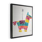 Mexican Donkey PinÌata â CMYK Palette Framed Canvas Print Gallery Image 2