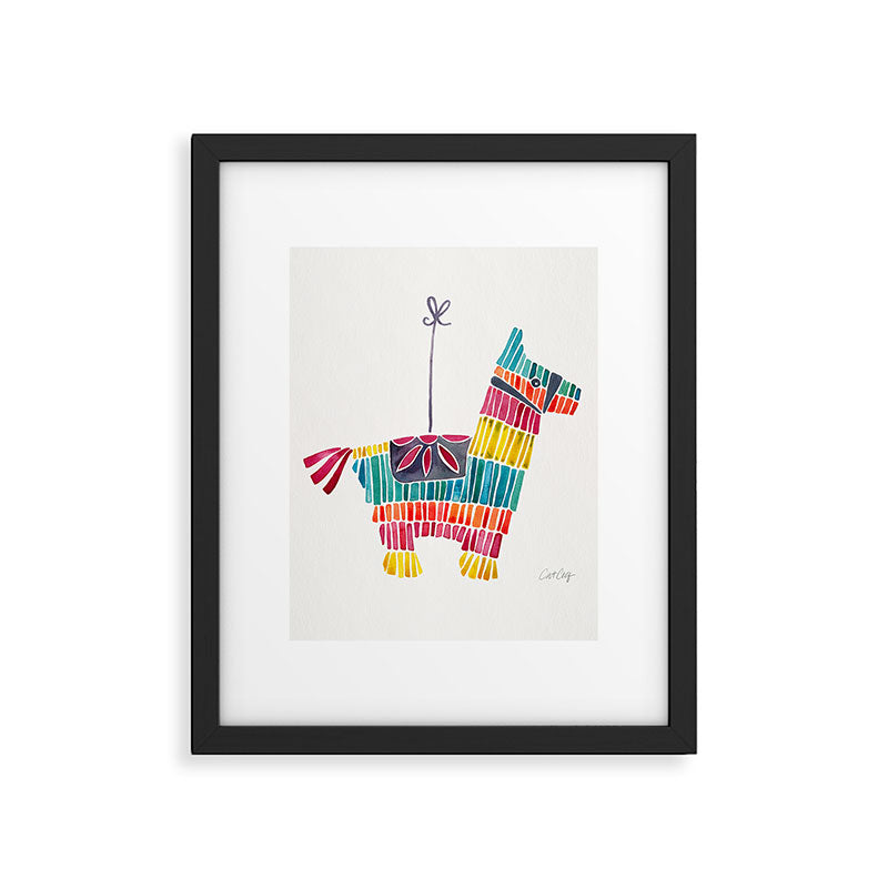 Mexican Donkey PinÌata - CMYK Palette Framed Art Print Gallery Image 5