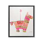 Mexican Donkey PinÌata - Pink & Rose Gold Palette Framed Canvas Print Gallery Image 8