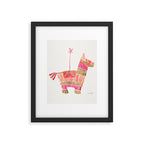 Mexican Donkey PinÌata - Pink & Rose Gold Palette Framed Art Print Gallery Image 6