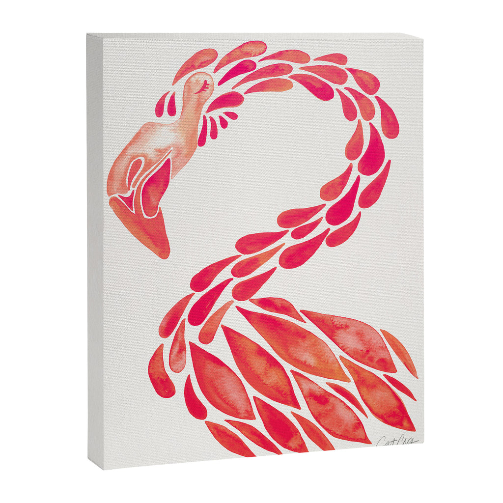Miami Flamingo - Pink OmbrÃ© Canvas Print Gallery Image 8
