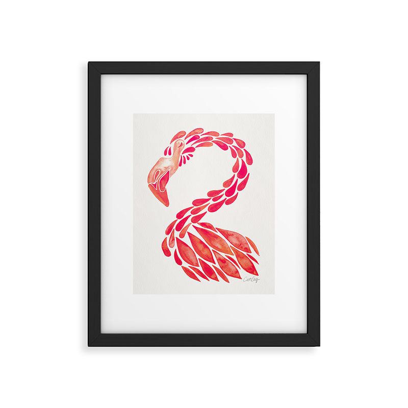 Miami Flamingo - Pink OmbrÃ© Framed Art Print Gallery Image 6