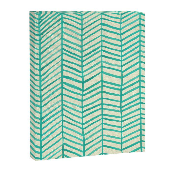 Mint Herringbone Canvas Print Gallery Image 1