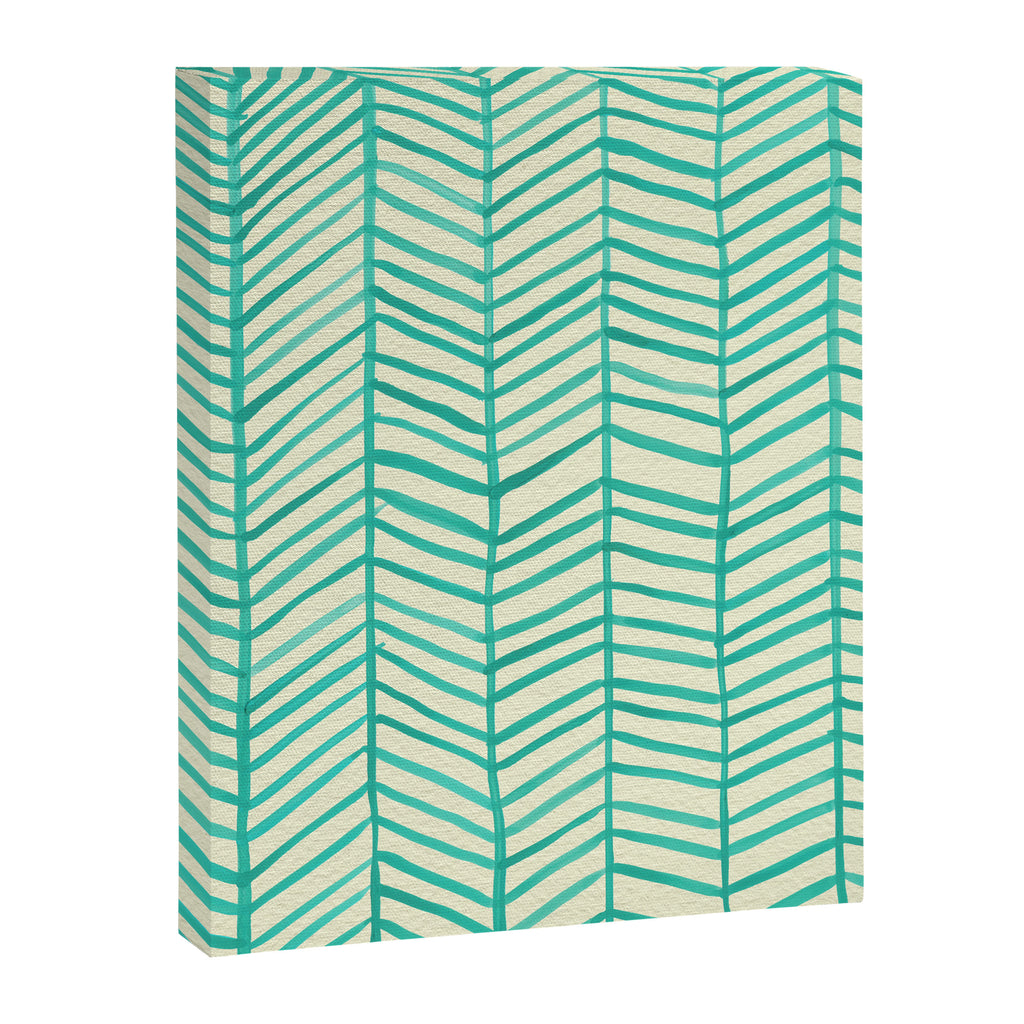 Mint Herringbone Canvas Print Gallery Image 8