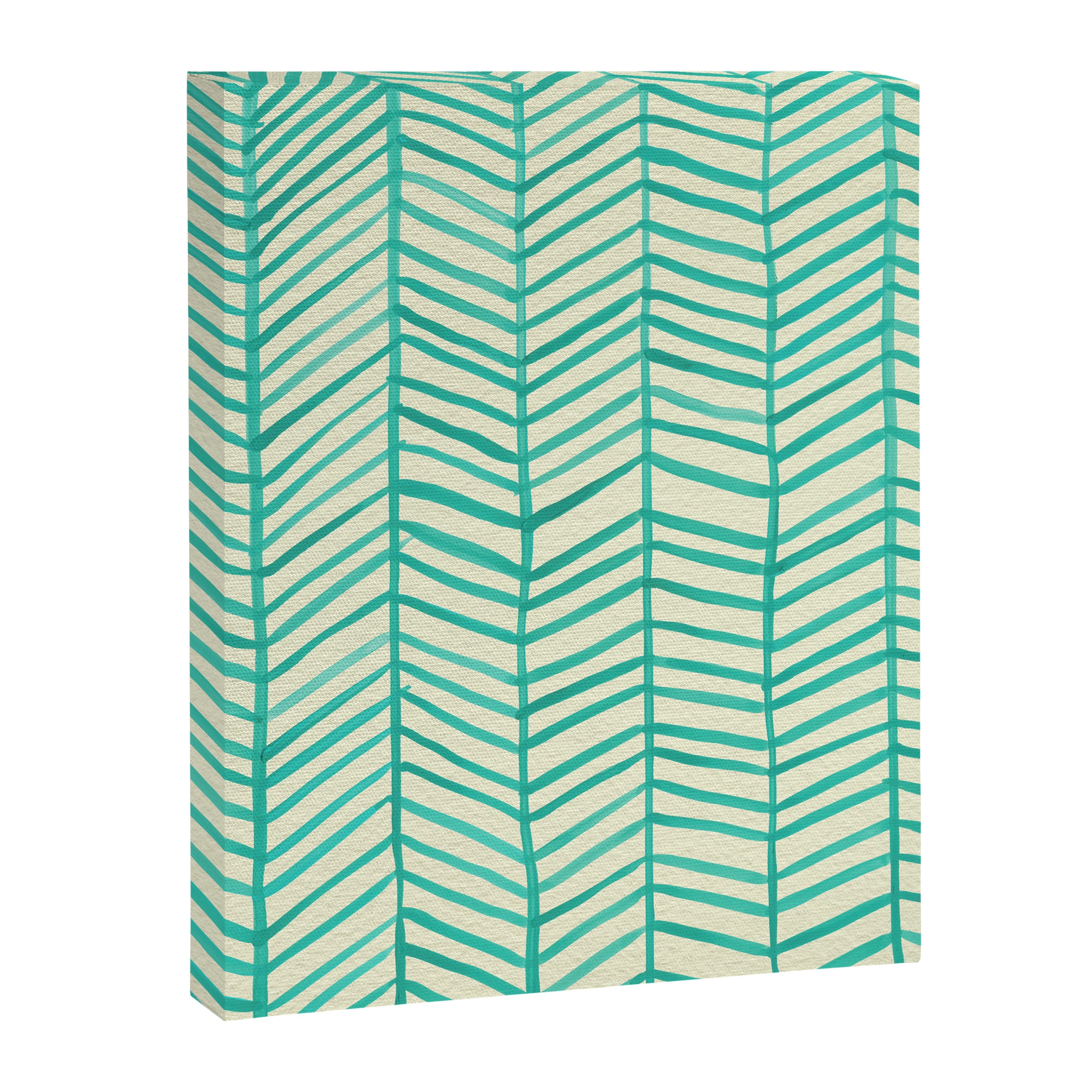 Mint Herringbone Canvas Print Gallery Image 8