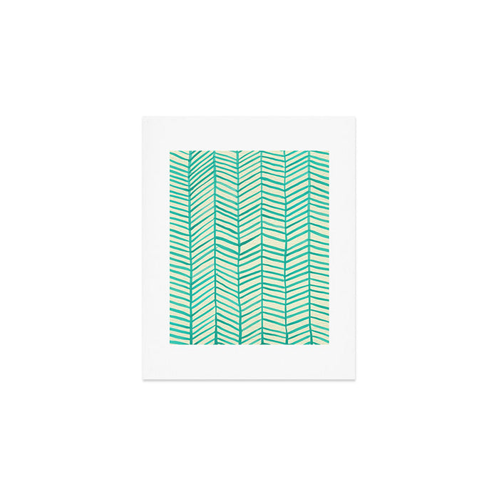 Mint Herringbone Art Print Gallery Image 1