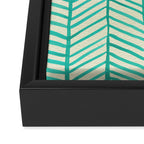 Mint Herringbone Framed Canvas Print Gallery Image 3