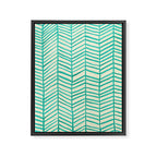 Mint Herringbone Framed Canvas Print Gallery Image 8