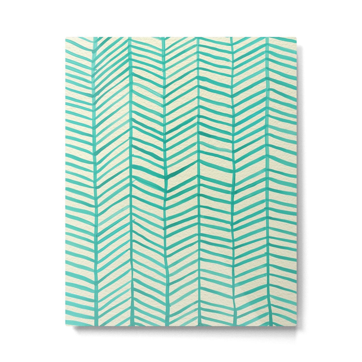 Mint Herringbone Metal Print Gallery Image 6