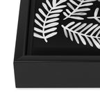 Modern Fronds - White on Black Palette Framed Canvas Print Gallery Image 3