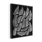 Modern Fronds - White on Black Palette Framed Canvas Print Gallery Image 2