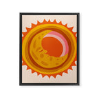 Moon Glow - Retro Ochre Framed Canvas Print Gallery Image 8