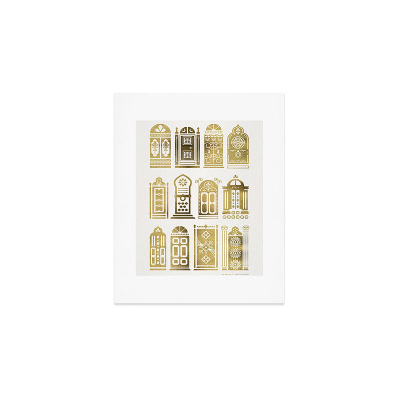 Moroccan Doors - Gold Palette Art Print Gallery Image 1