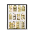 Moroccan Doors - Gold Palette Framed Canvas Print Gallery Image 6