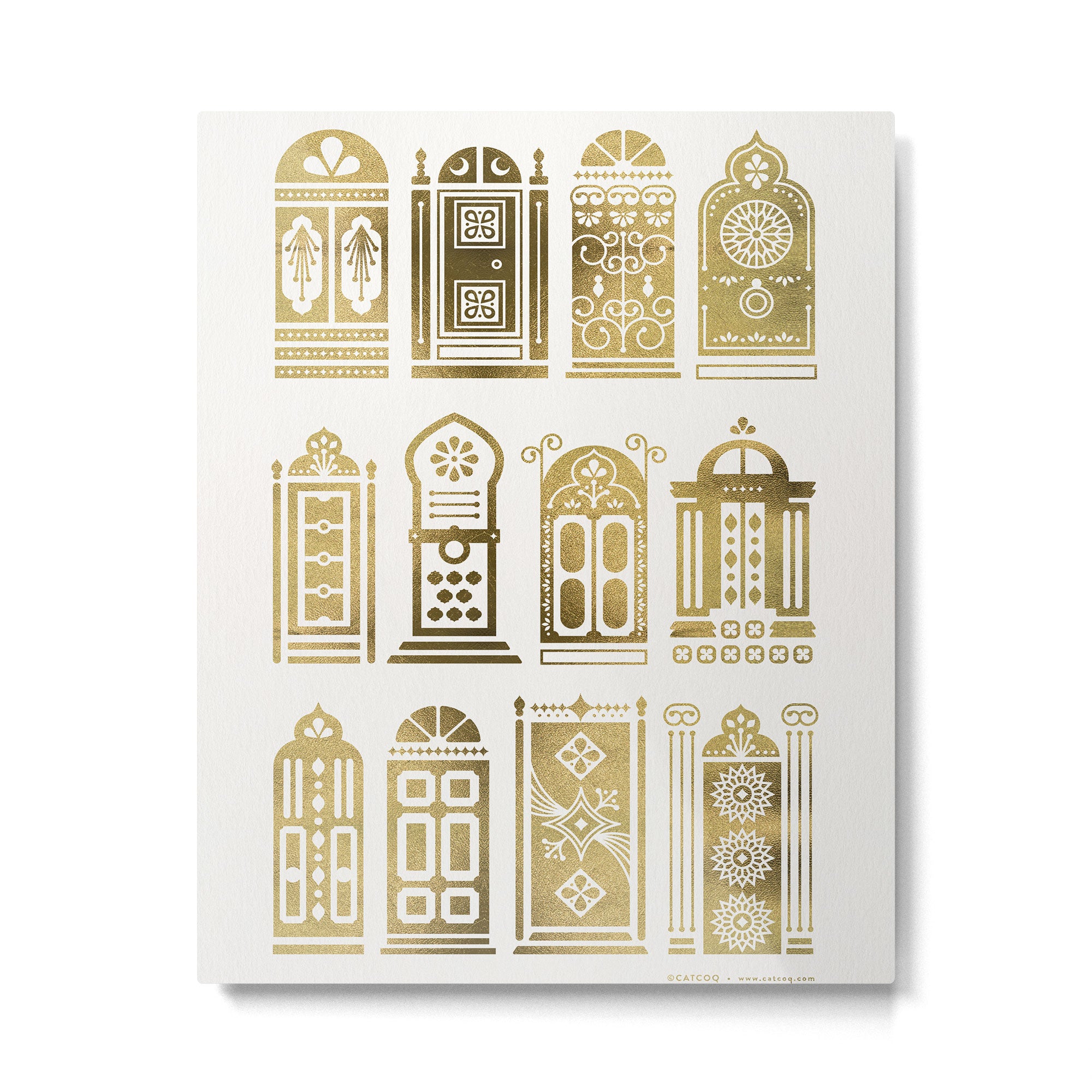 Moroccan Doors - Gold Palette Metal Print Gallery Image 4