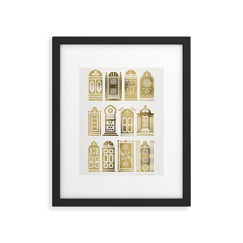 Moroccan Doors - Gold Palette Framed Art Print Gallery Image 5