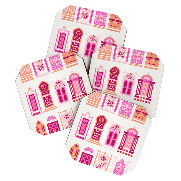 Moroccan Doors - Peach Palette Coaster Gallery Image 1