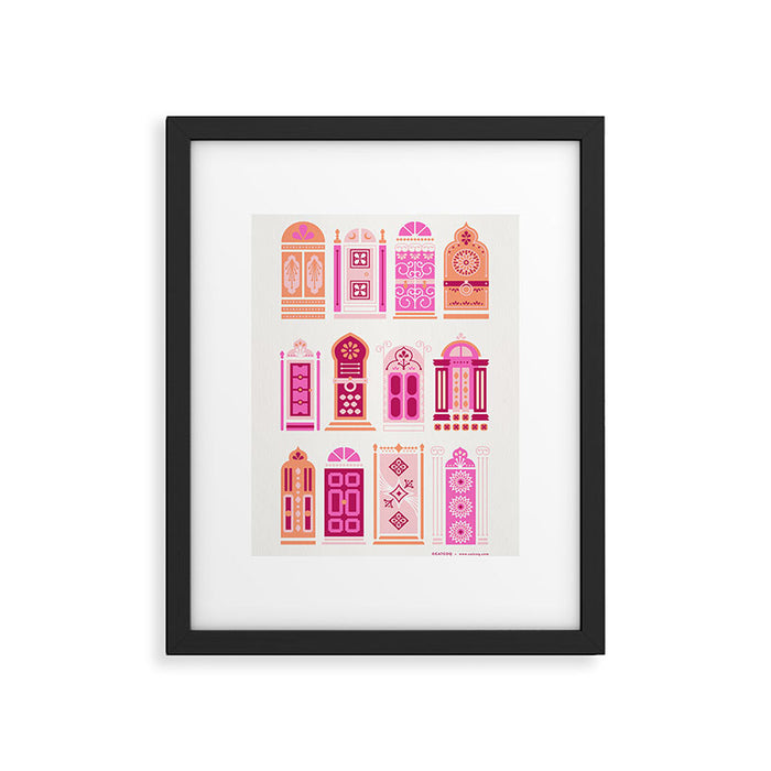 Moroccan Doors - Peach Palette Framed Art Print Gallery Image 1