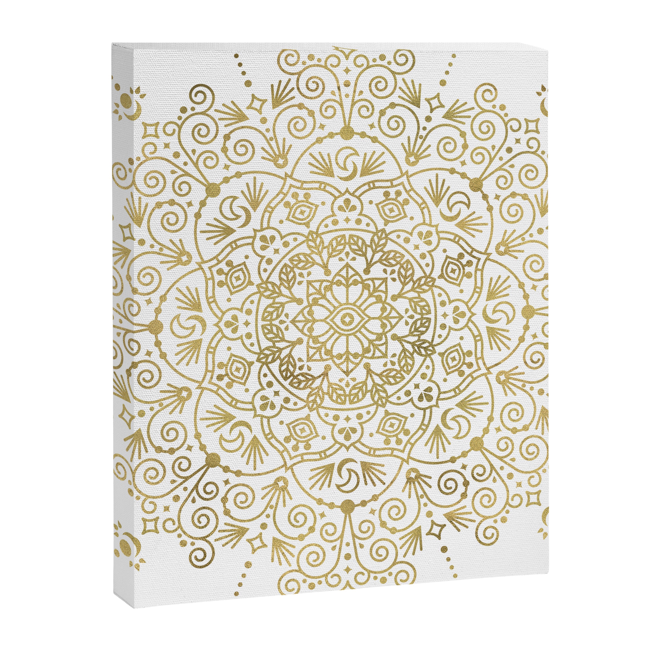 Moroccan Mandala - Gold Palette Canvas Print Gallery Image 8