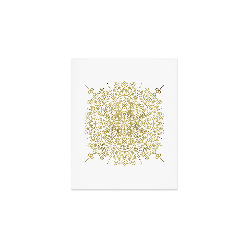 Moroccan Mandala - Gold Palette Art Print Gallery Image 1