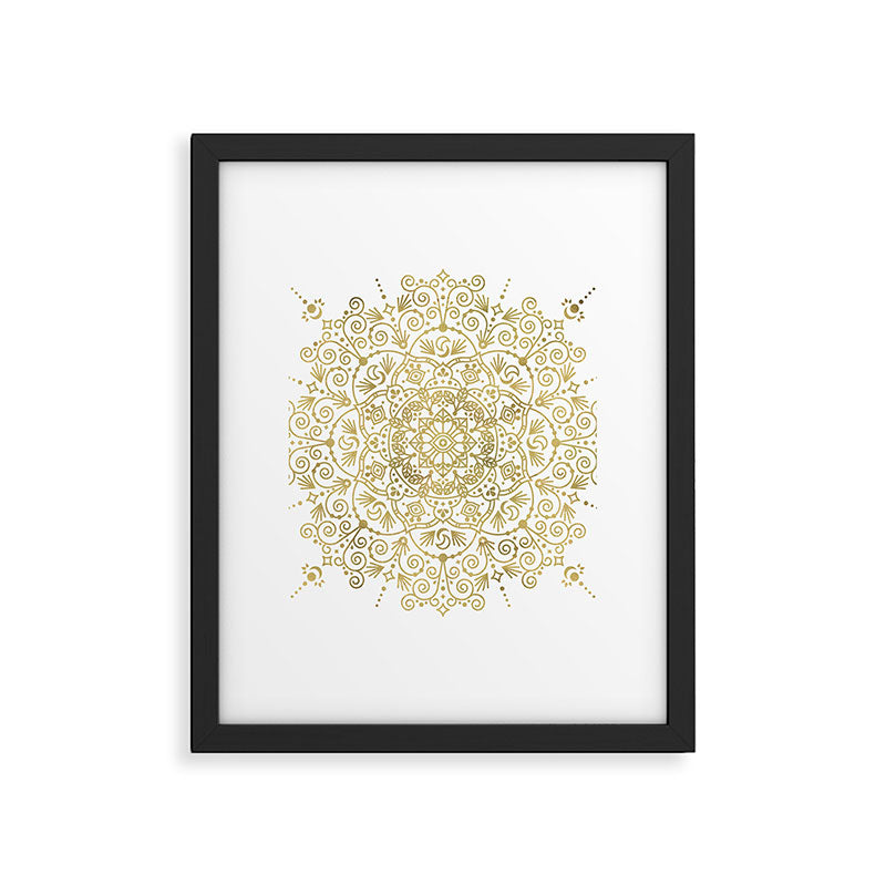 Moroccan Mandala - Gold Palette Framed Art Print Gallery Image 6