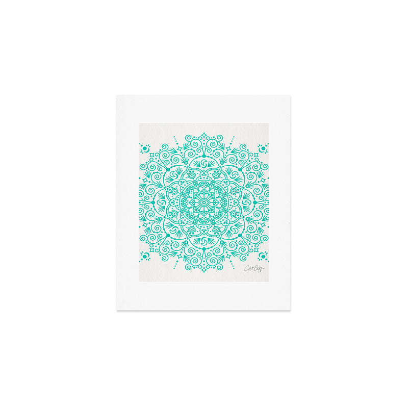 Moroccan Mandala - Turquoise Palette Art Print Gallery Image 1