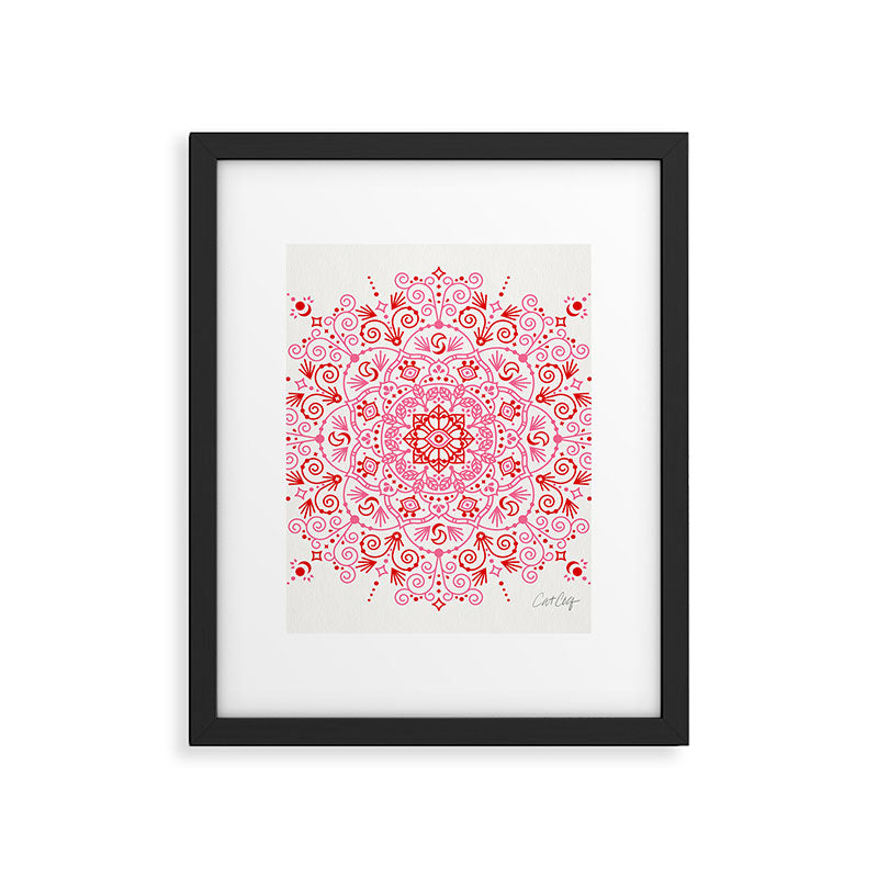Moroccan Mandala - Valentine Palette Framed Art Print Gallery Image 6