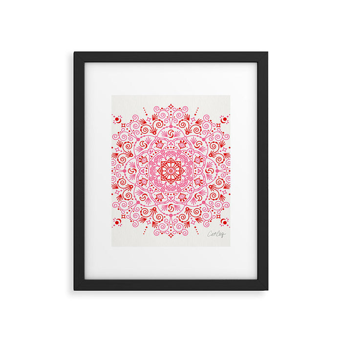 Moroccan Mandala - Valentine Palette Framed Art Print Gallery Image 1