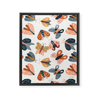 Moth Specimens â Yellow Framed Canvas Print Gallery Image 8