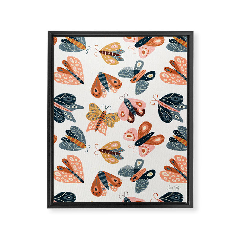 Moth Specimens â Yellow Framed Canvas Print Gallery Image 8