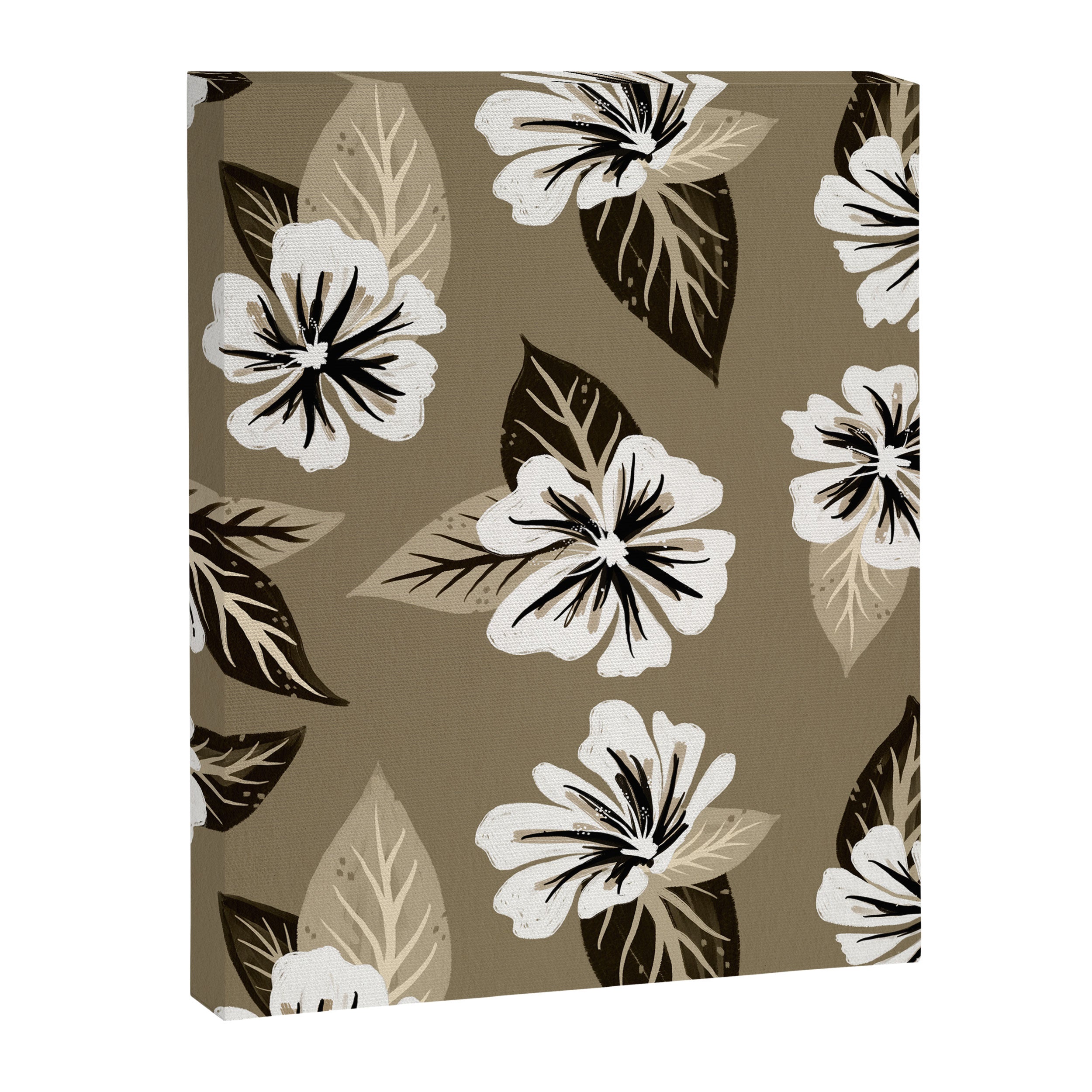 Mountain Wild Flowers - Sepia Canvas Print Gallery Image 8