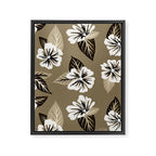 Mountain Wild Flowers - Sepia Framed Canvas Print Gallery Image 8