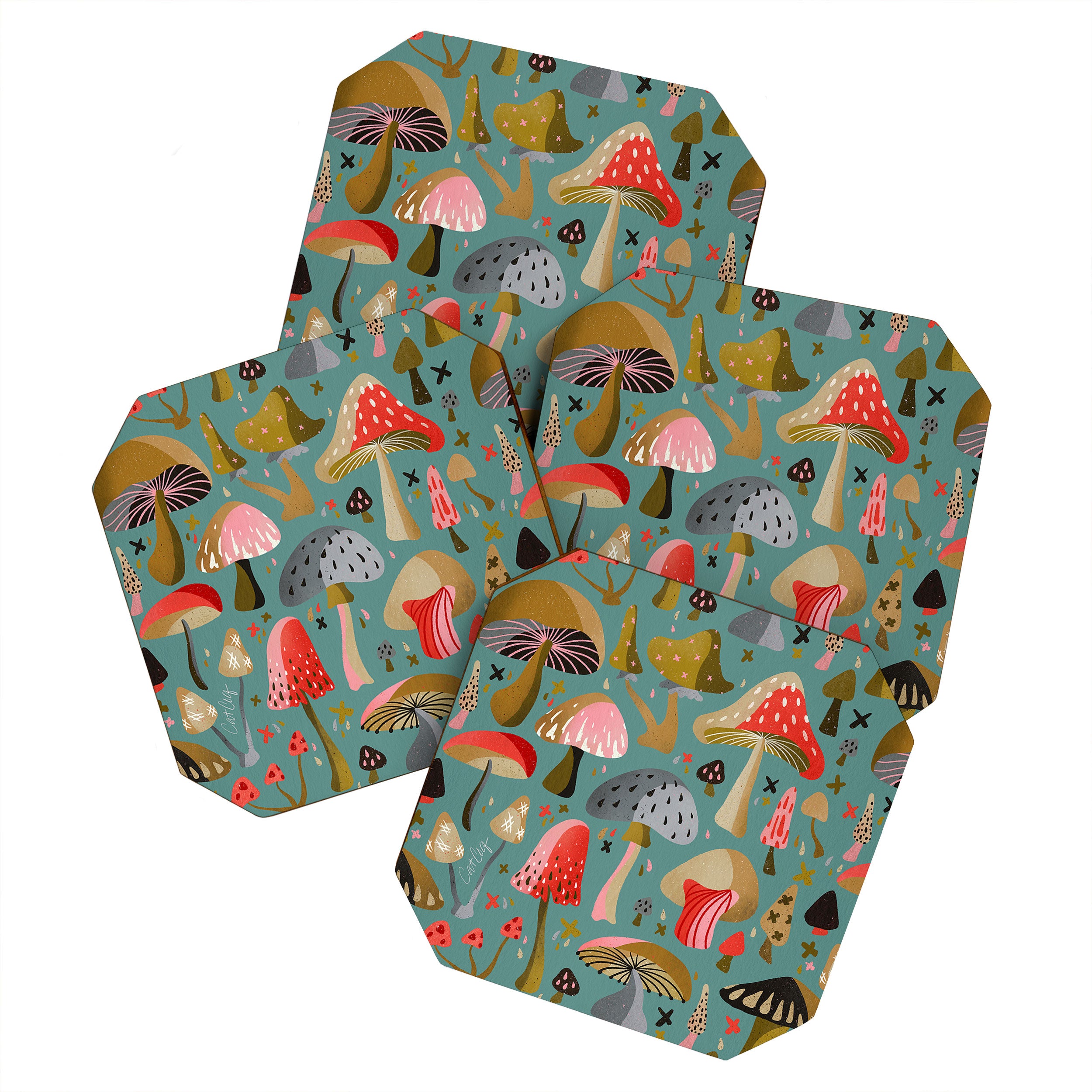 Mushroom Collection - Mint Coaster Gallery Image 1