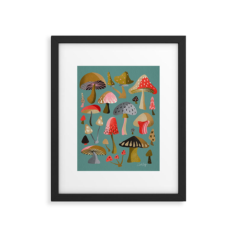 Mushroom Collection - Mint Framed Art Print Gallery Image 4