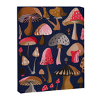 Mushroom Collection - Navy Canvas Print Gallery Image 8