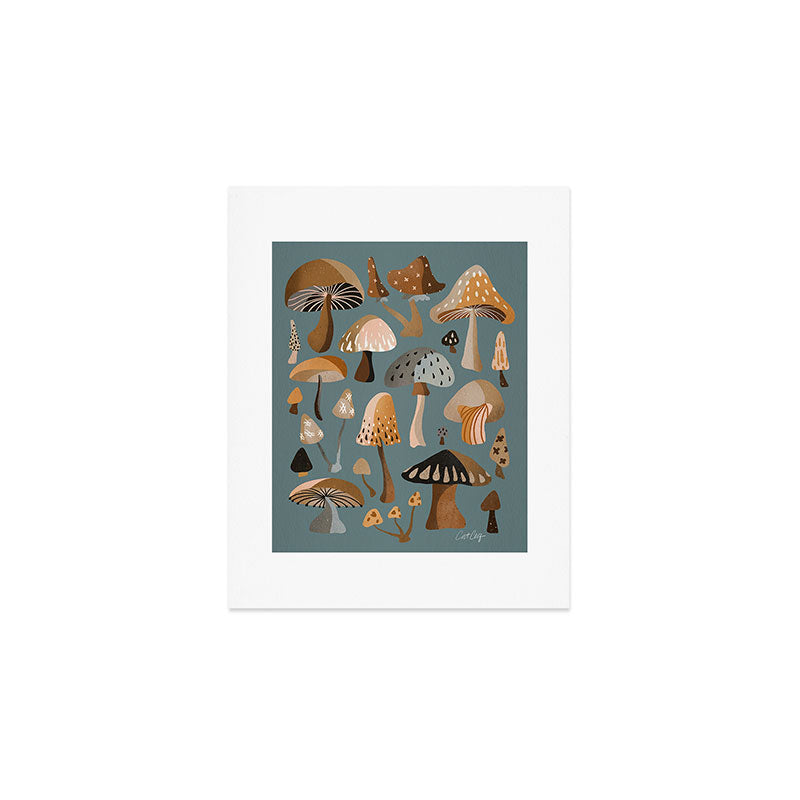 Mushroom Collection â Neutral Palette Art Print Gallery Image 1