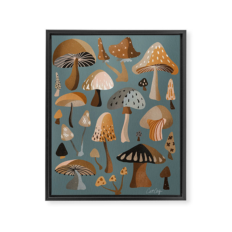 Mushroom Collection â Neutral Palette Framed Canvas Print Gallery Image 6