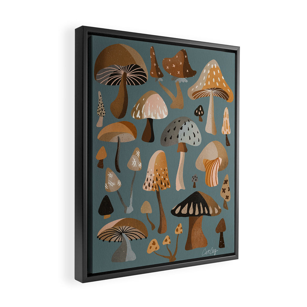 Mushroom Collection â Neutral Palette Framed Canvas Print Gallery Image 2